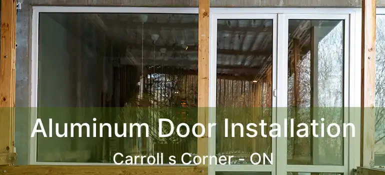  Aluminum Door Installation Carroll s Corner - ON