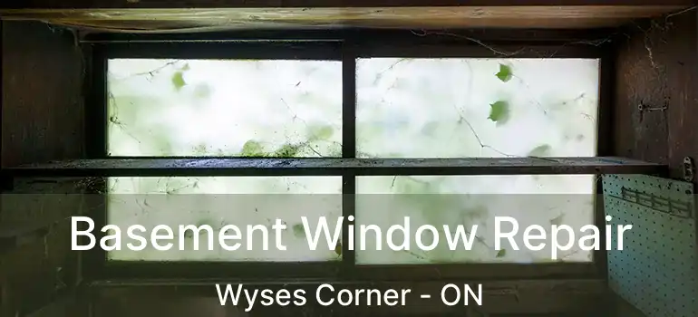  Basement Window Repair Wyses Corner - ON