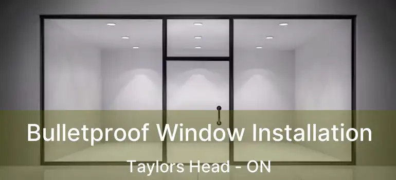  Bulletproof Window Installation Taylors Head - ON
