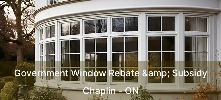  Government Window Rebate & Subsidy Chaplin - ON