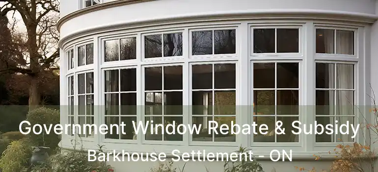  Government Window Rebate & Subsidy Barkhouse Settlement - ON