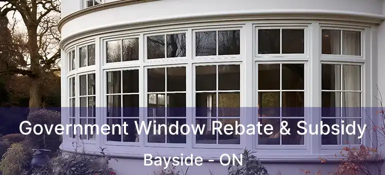  Government Window Rebate & Subsidy Bayside - ON
