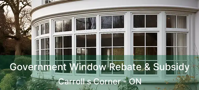  Government Window Rebate & Subsidy Carroll s Corner - ON