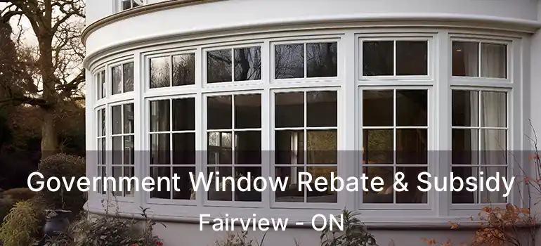  Government Window Rebate & Subsidy Fairview - ON