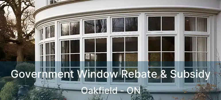  Government Window Rebate & Subsidy Oakfield - ON