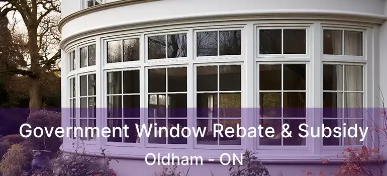  Government Window Rebate & Subsidy Oldham - ON