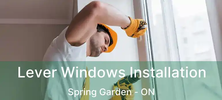  Lever Windows Installation Spring Garden - ON
