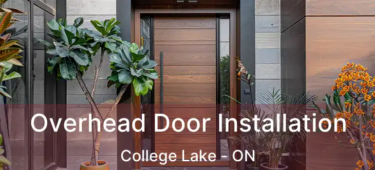  Overhead Door Installation College Lake - ON