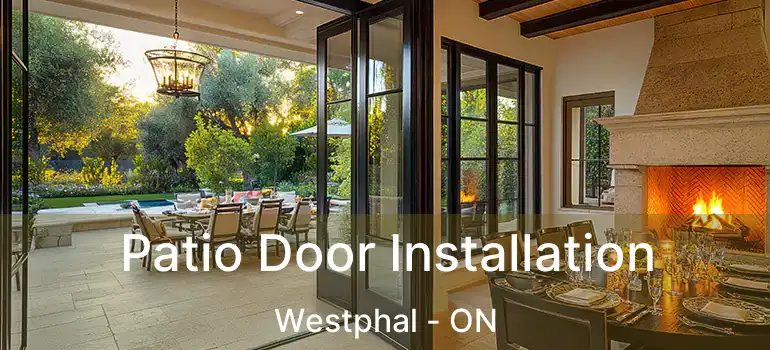  Patio Door Installation Westphal - ON