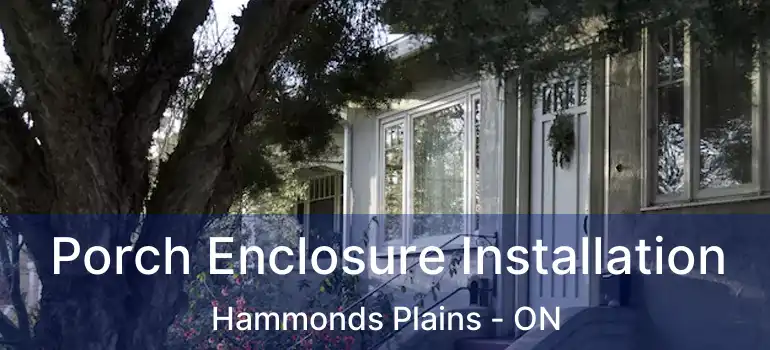  Porch Enclosure Installation Hammonds Plains - ON