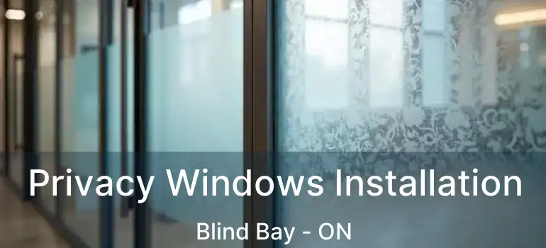  Privacy Windows Installation Blind Bay - ON