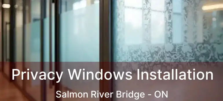  Privacy Windows Installation Salmon River Bridge - ON