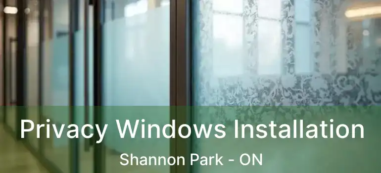 Privacy Windows Installation Shannon Park - ON