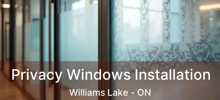  Privacy Windows Installation Williams Lake - ON