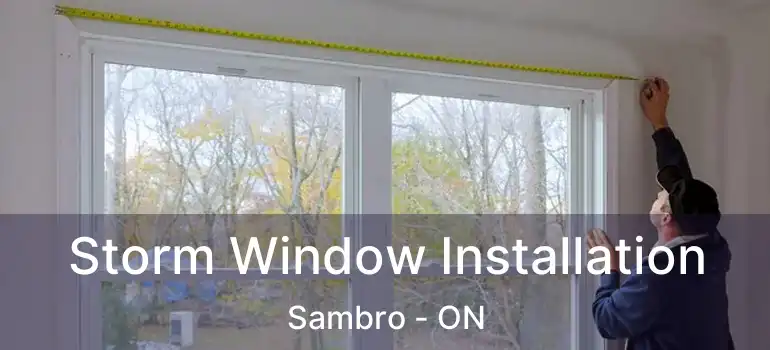 Storm Window Installation Sambro - ON