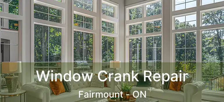  Window Crank Repair Fairmount - ON