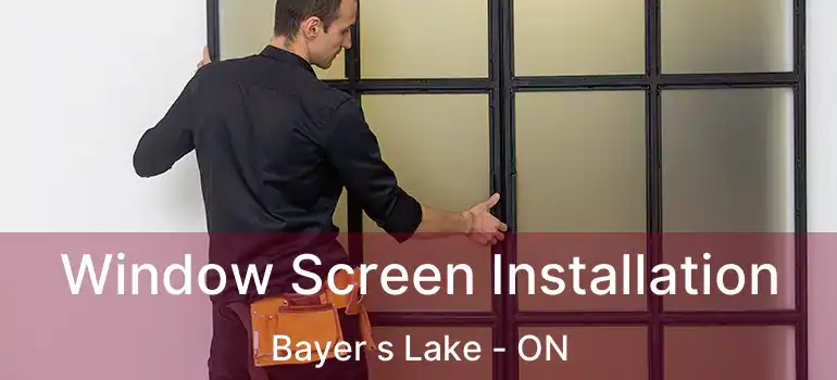  Window Screen Installation Bayer s Lake - ON