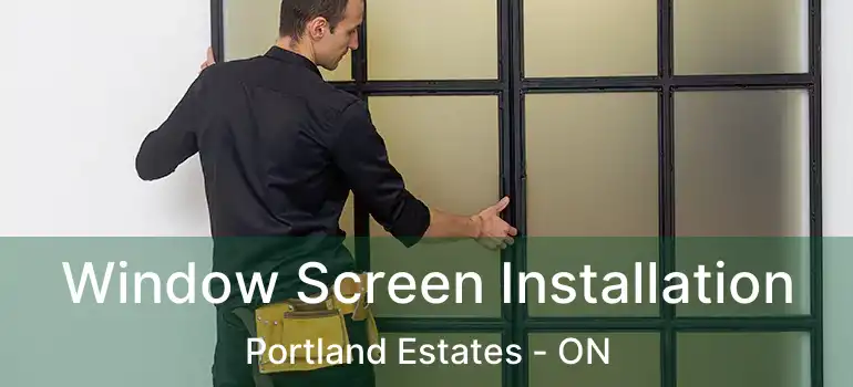  Window Screen Installation Portland Estates - ON