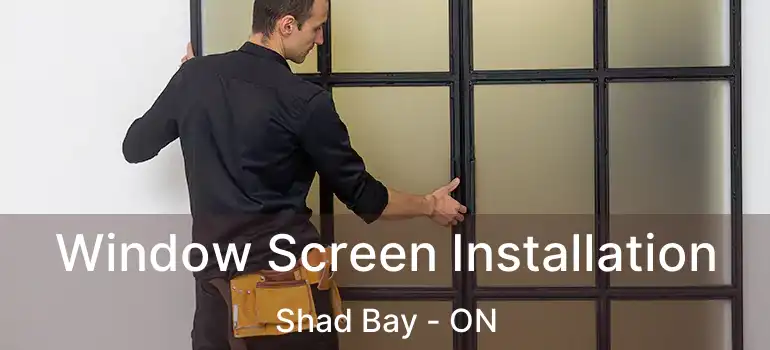 Window Screen Installation Shad Bay - ON